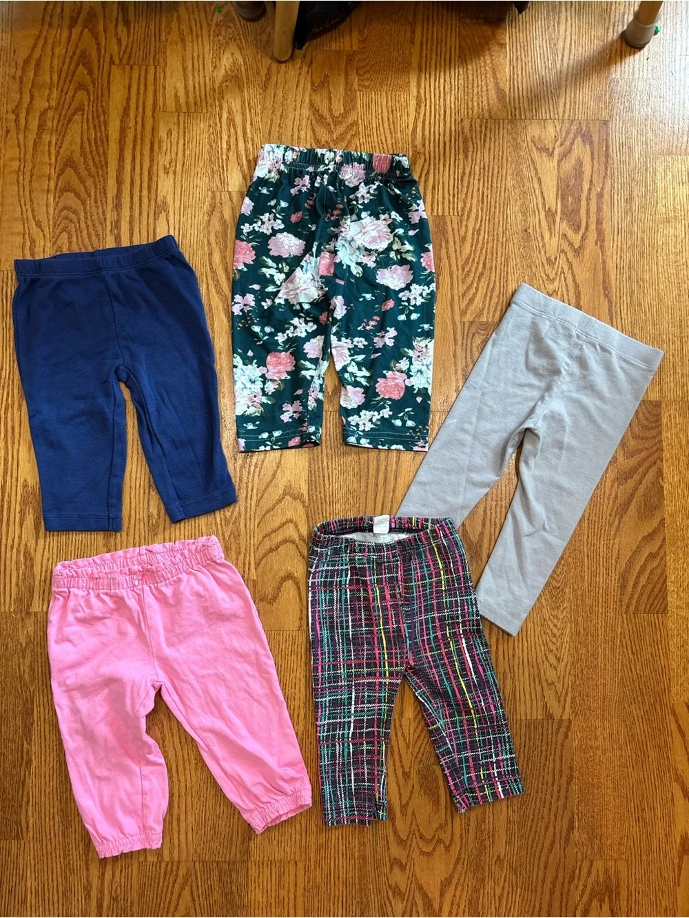 6 month baby girl pants bundle set of five floral pink navy grey